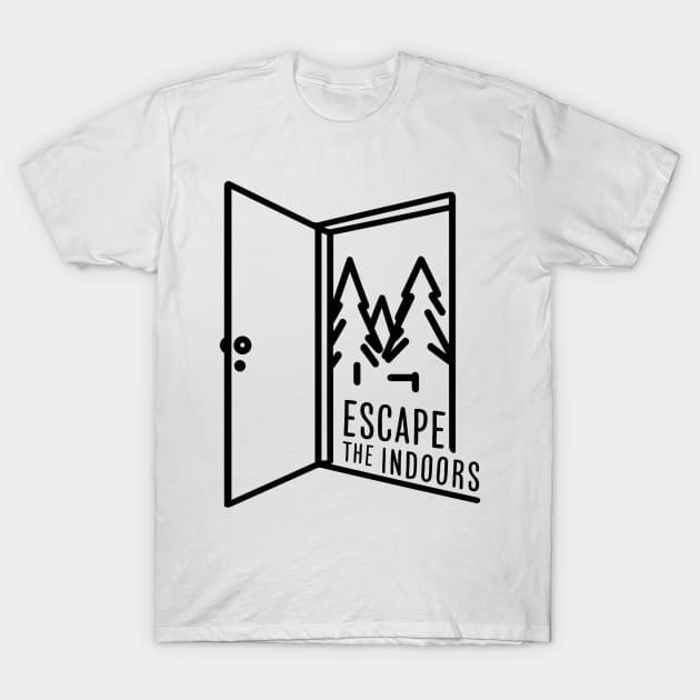 Escape The Indoors Hiking and Camping T-Shirt by Epic Hikes